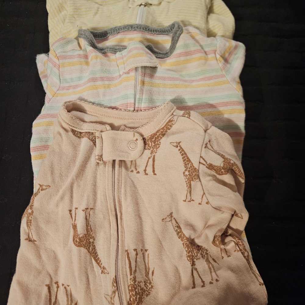0-3 mos Footed Pajamas